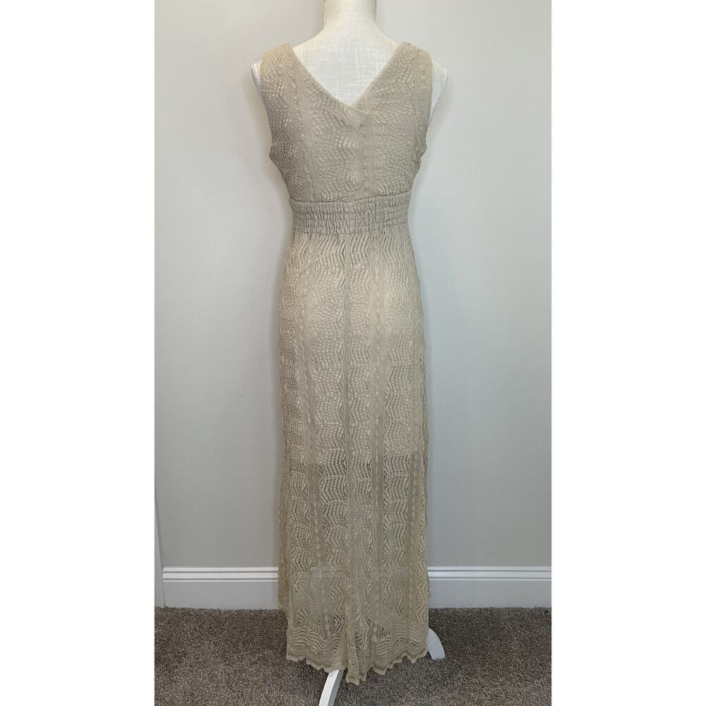 Cottagecore Fairy Coquette Romantic Lace Dress Boho Bridal Prairie Angel Size 4 - Picture 3 of 12